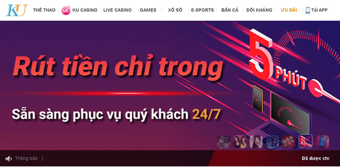 Hướng dẫn rút tiền về ngân hàng trên Kubet